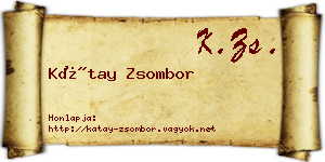 Kátay Zsombor névjegykártya